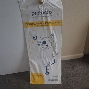 Protecto Door Scratch Protector for Dogs & Cats - White ..2 In Package